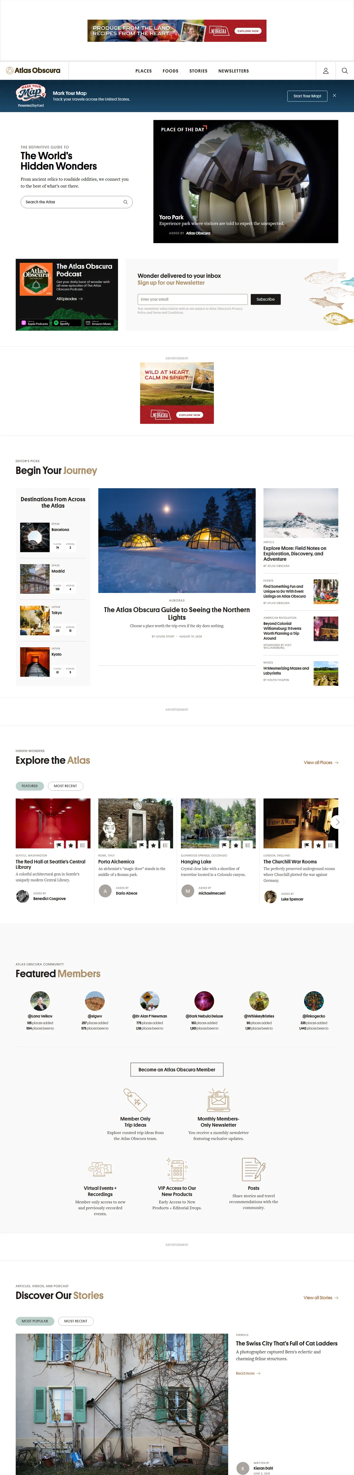 Full page of atlasobscura.com