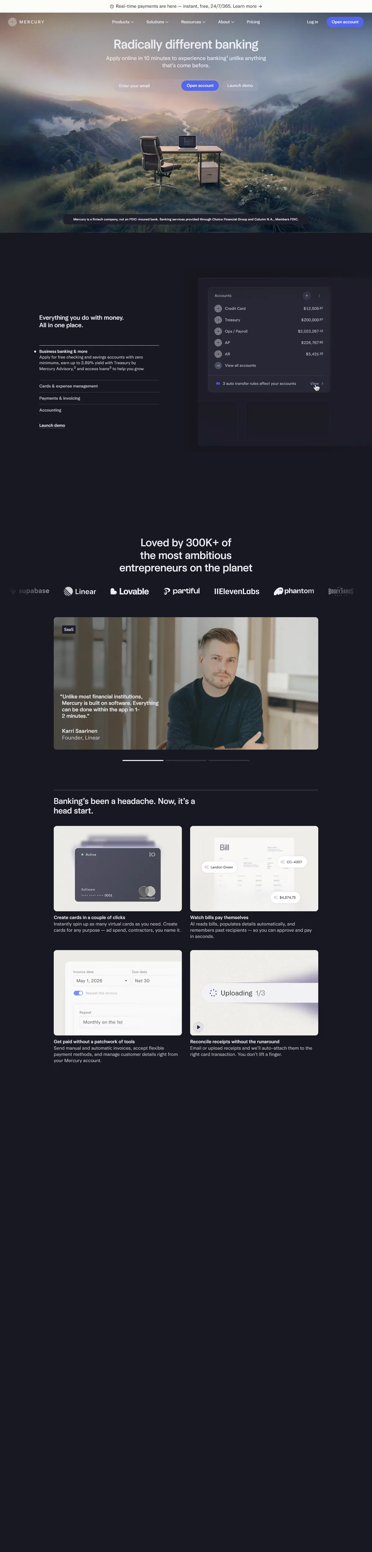 Full page of mercury.com